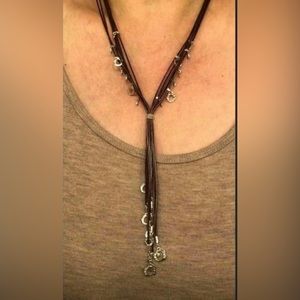 Silpada sterling silver and cotton cord necklace